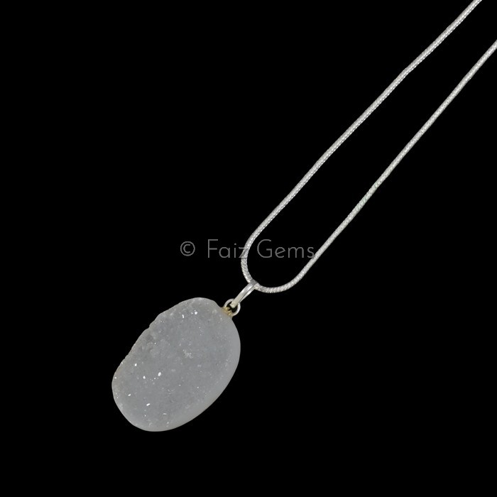 Fancy Shape Druzy Agate Pendants