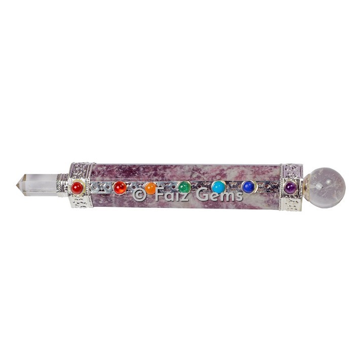 Lepidolite Chakra Healing Wands