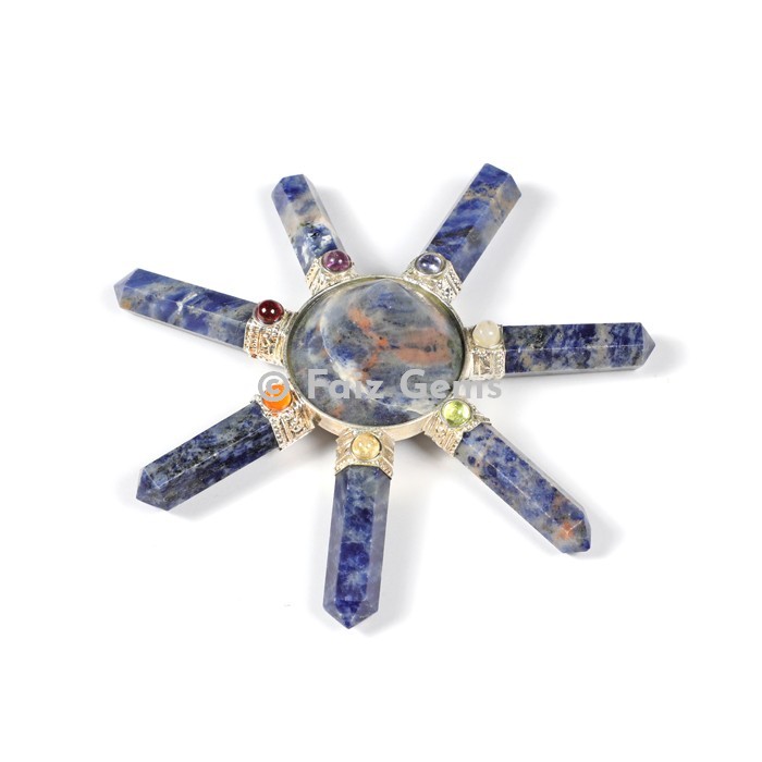 Sodalite Energy Generator with Chakra Cab