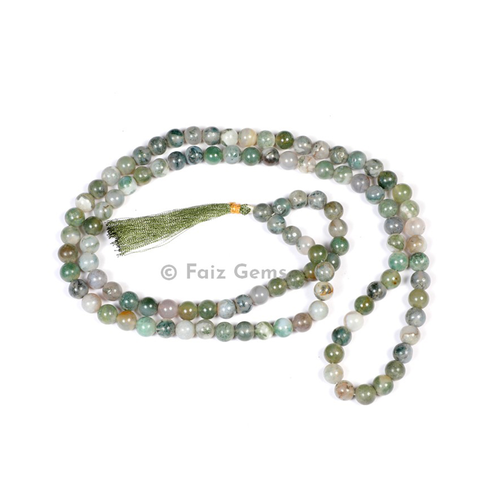 Moss Agate Japa Mala