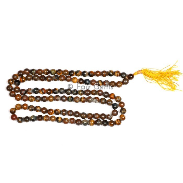 Tiger Eye Gemstone Japa Mala