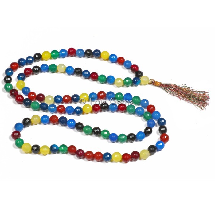 Chakra Faceted Gemstone Japa Mala