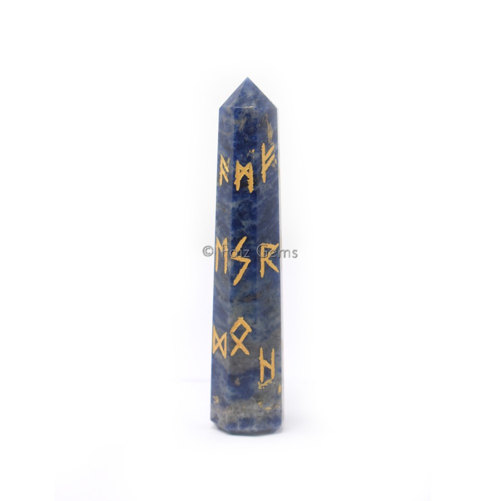 Sodalite Rune Set Obelisk