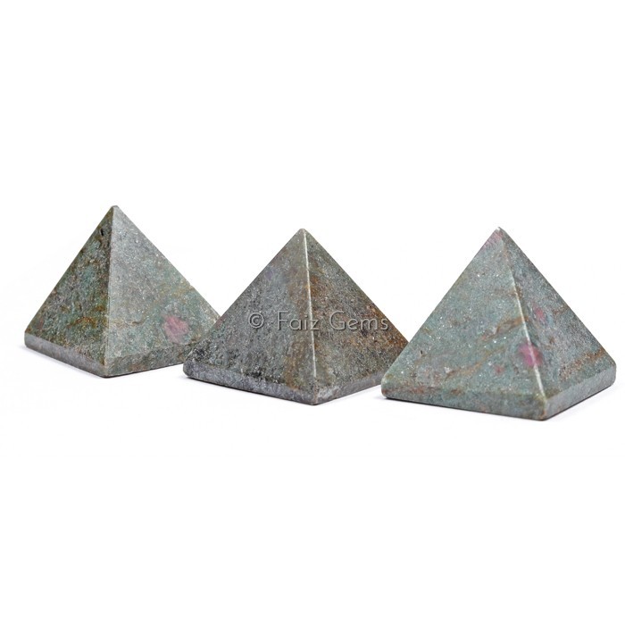 Ruby Zoisite Gemstone Pyramids