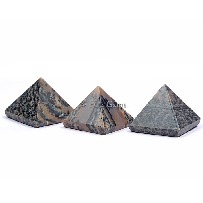 Dendritic Agate Gemstone Pyramids