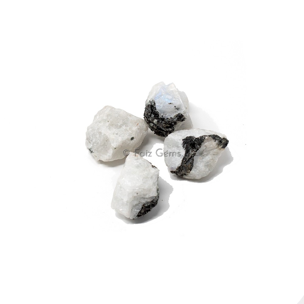 Rainbow Moonstone Rough Chunk Tumbled