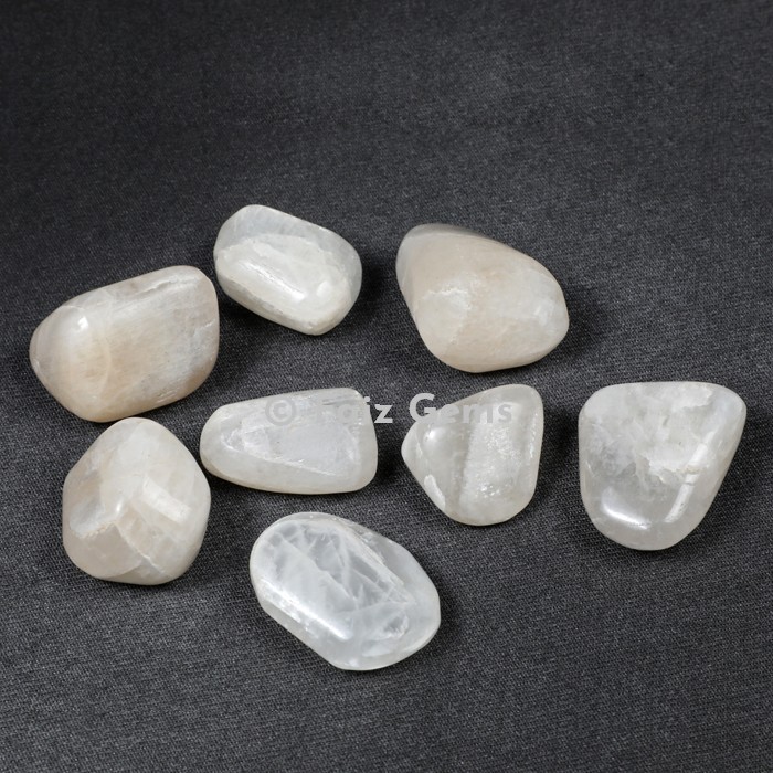 White Moonstone tumbled