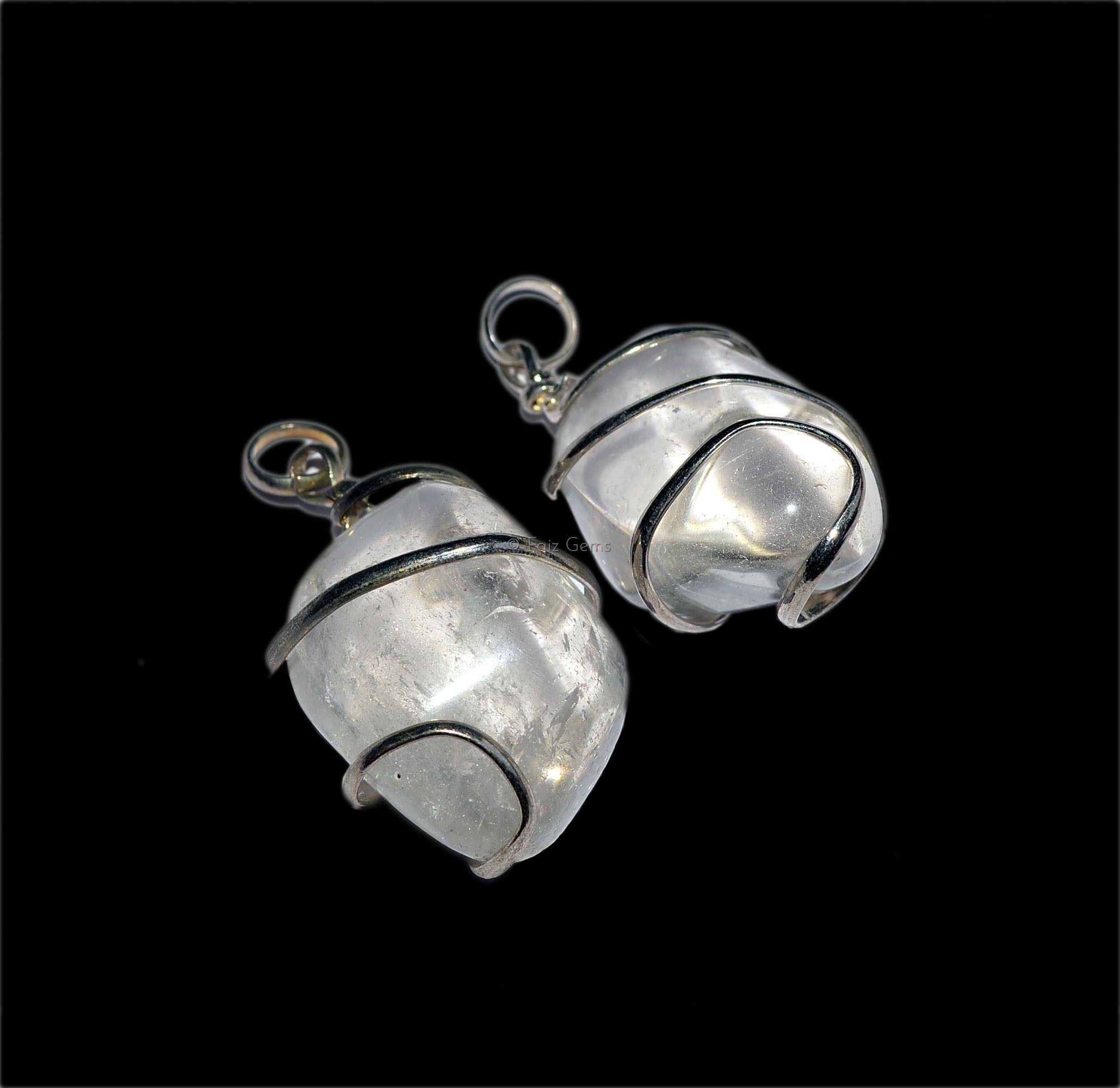 Crystal Quartz Wire Wrap Pendants