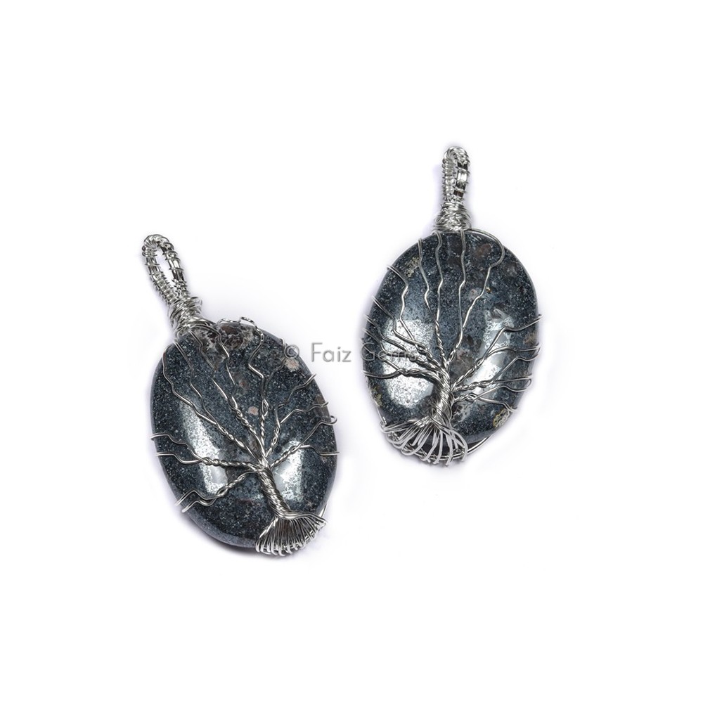 Hematite Tree of Life Pendants