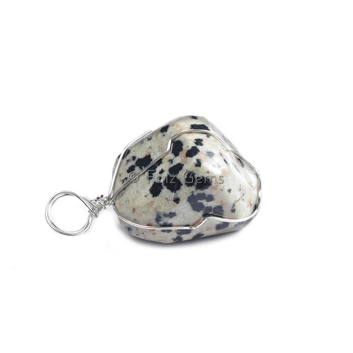 Dalmation Wire Wrap Pendant