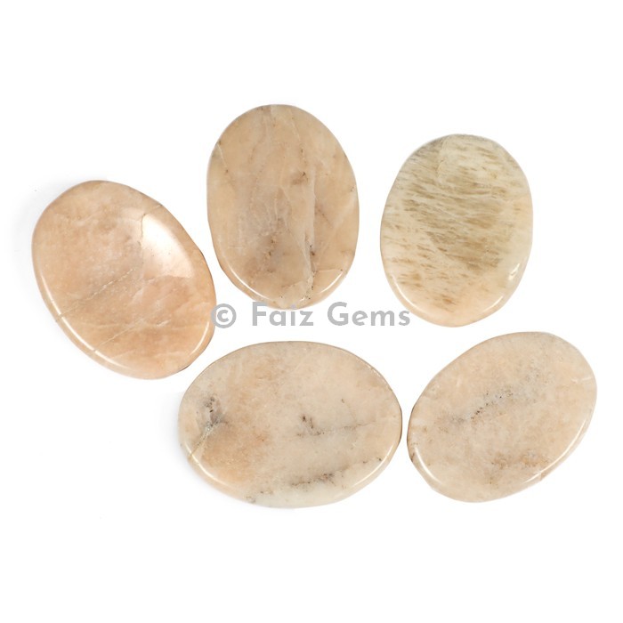 Cream Moonstone Worry Stone