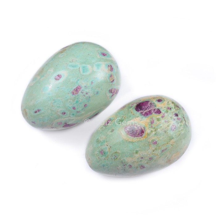 Ruby Zoisite Gemstone Eggs