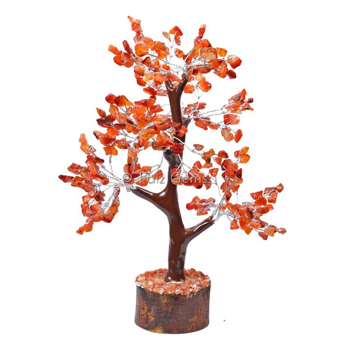 Carnelian Mseal Silver Wire Tree