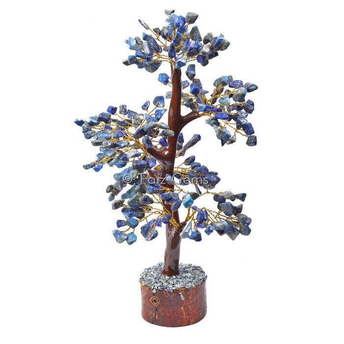 Lapis Lazuli Mseal Golden Wire Tree