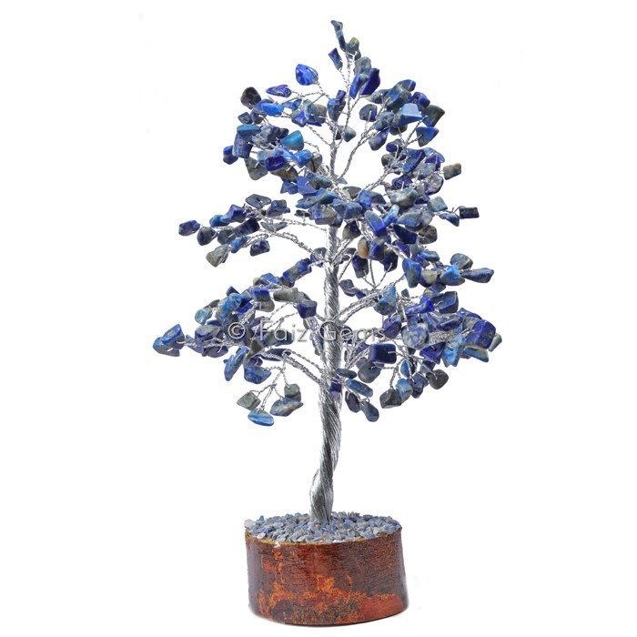 Lapis Lazuli  Silver Wire Tree