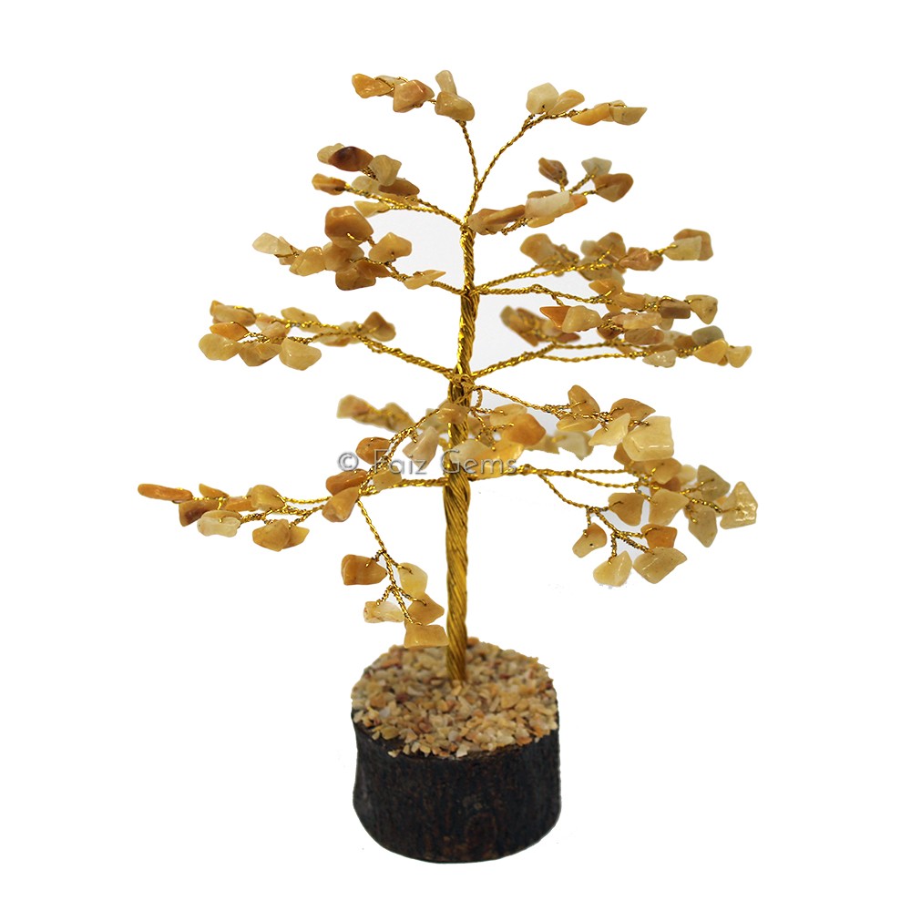 Yellow Aventurine Golden Wire Tree(150 Chips)