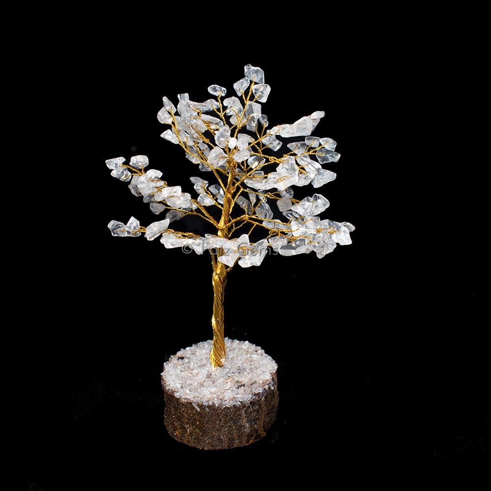 Crystal Quartz Golden Wire Tree(150 Chips)