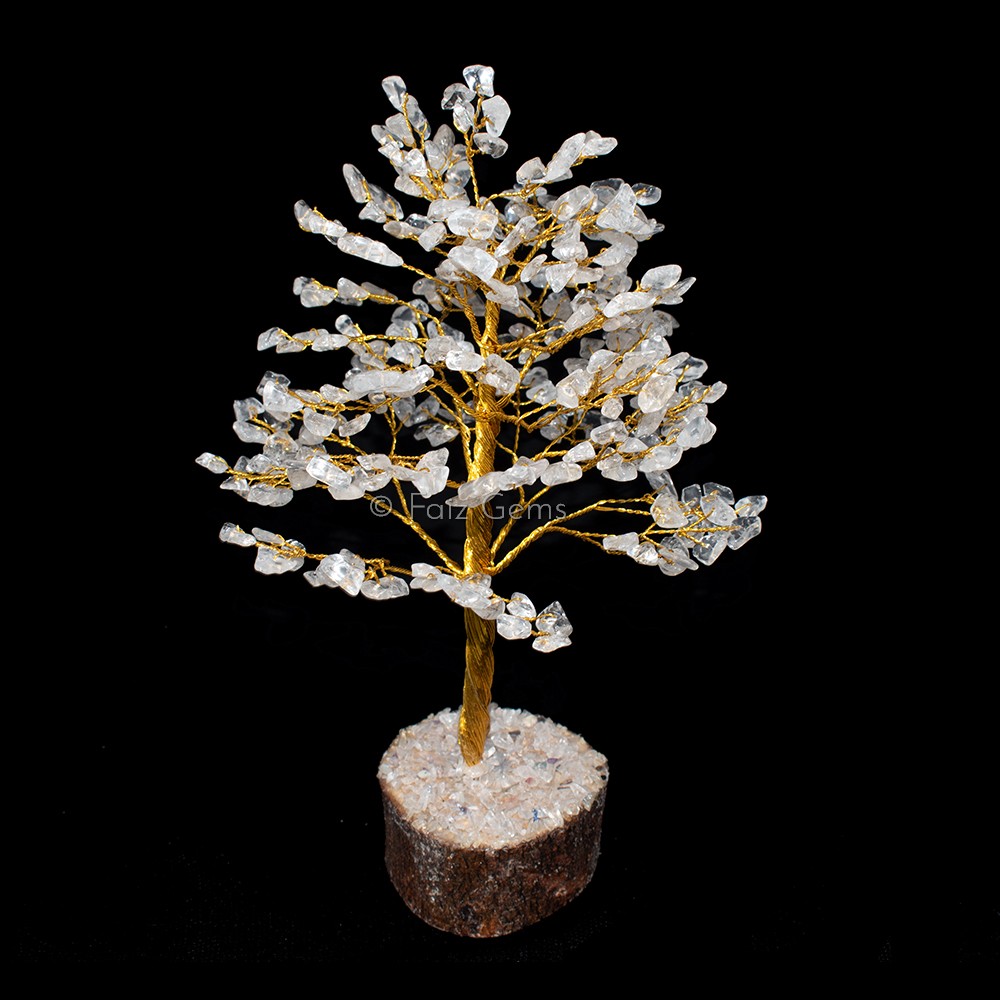 Crystal Quartz Golden Wire Tree(300 Chips)