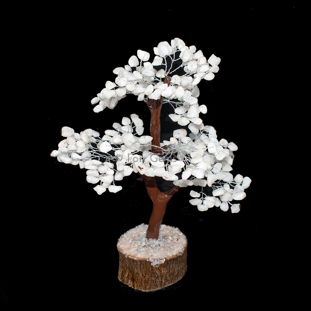 White Agate Mseal Wire Tree(300 Chips)