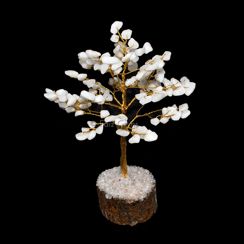 White Agate Golden Wire Tree(150 Chips)