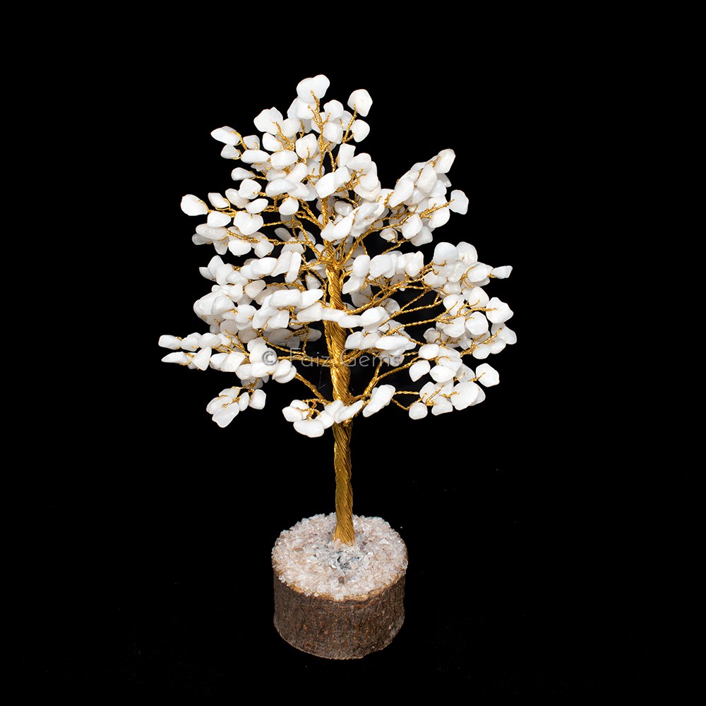 White Agate Golden Wire Tree(300 Chips)