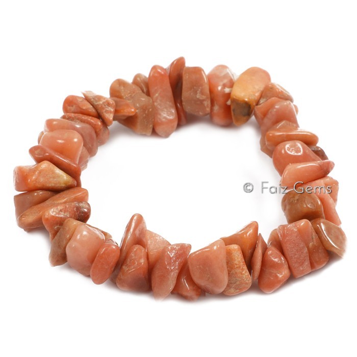 Peach Moonstone Gemstone Bracelets