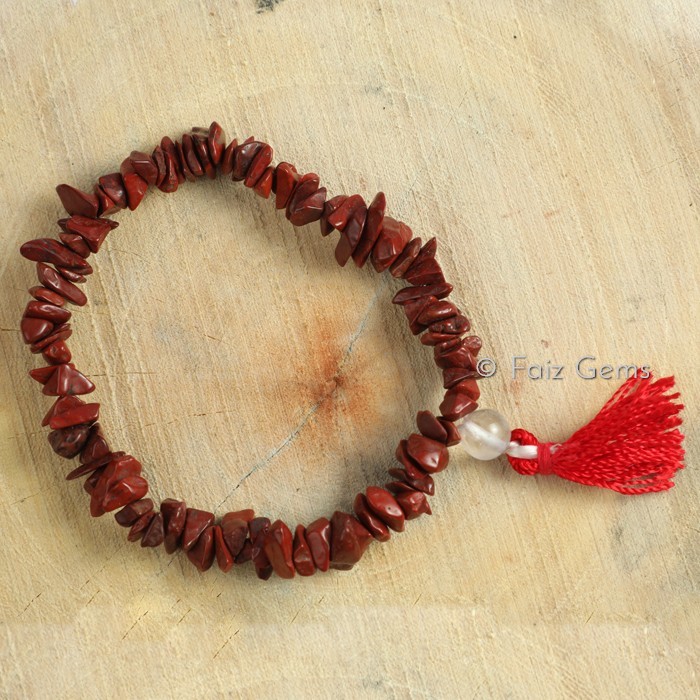 Red Jasper Power Chips Gemstone Bracelets