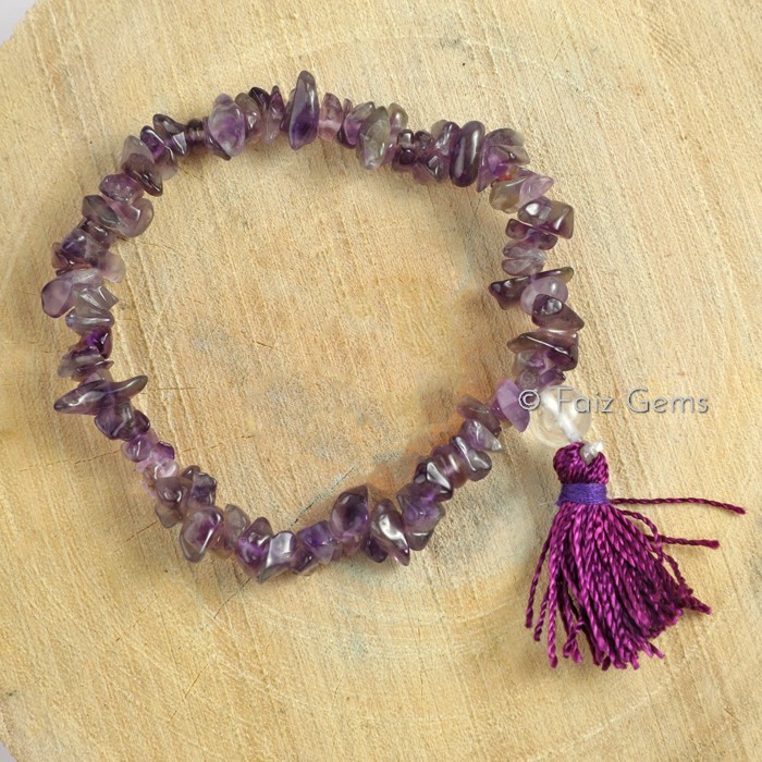 Amethyst Power Chips Gemstone Bracelets