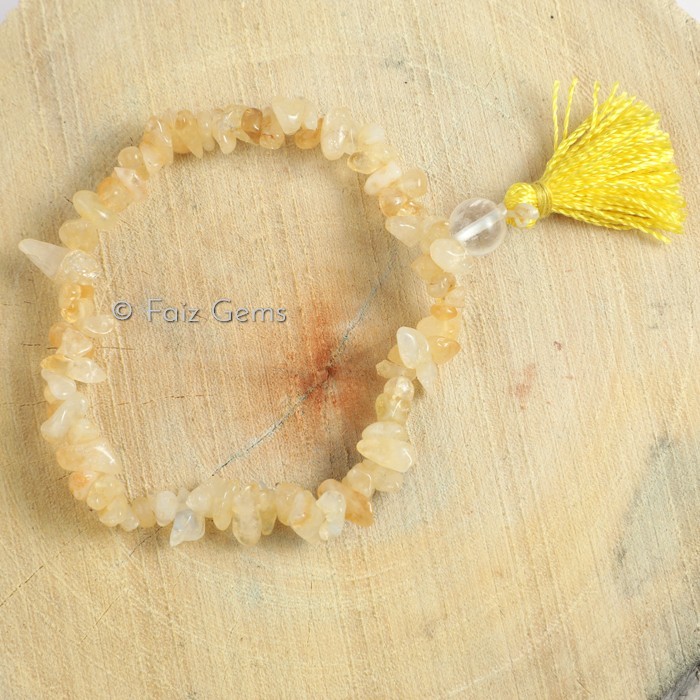 Citrine Power Chips Gemstone Bracelets