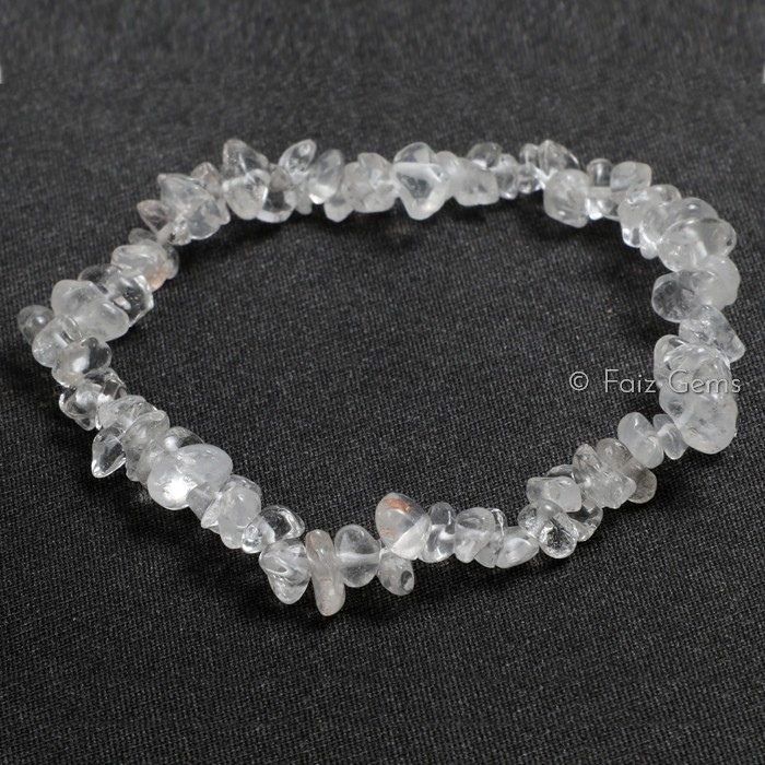 Crystal Quartz Power Chips Gemstone Bracelets