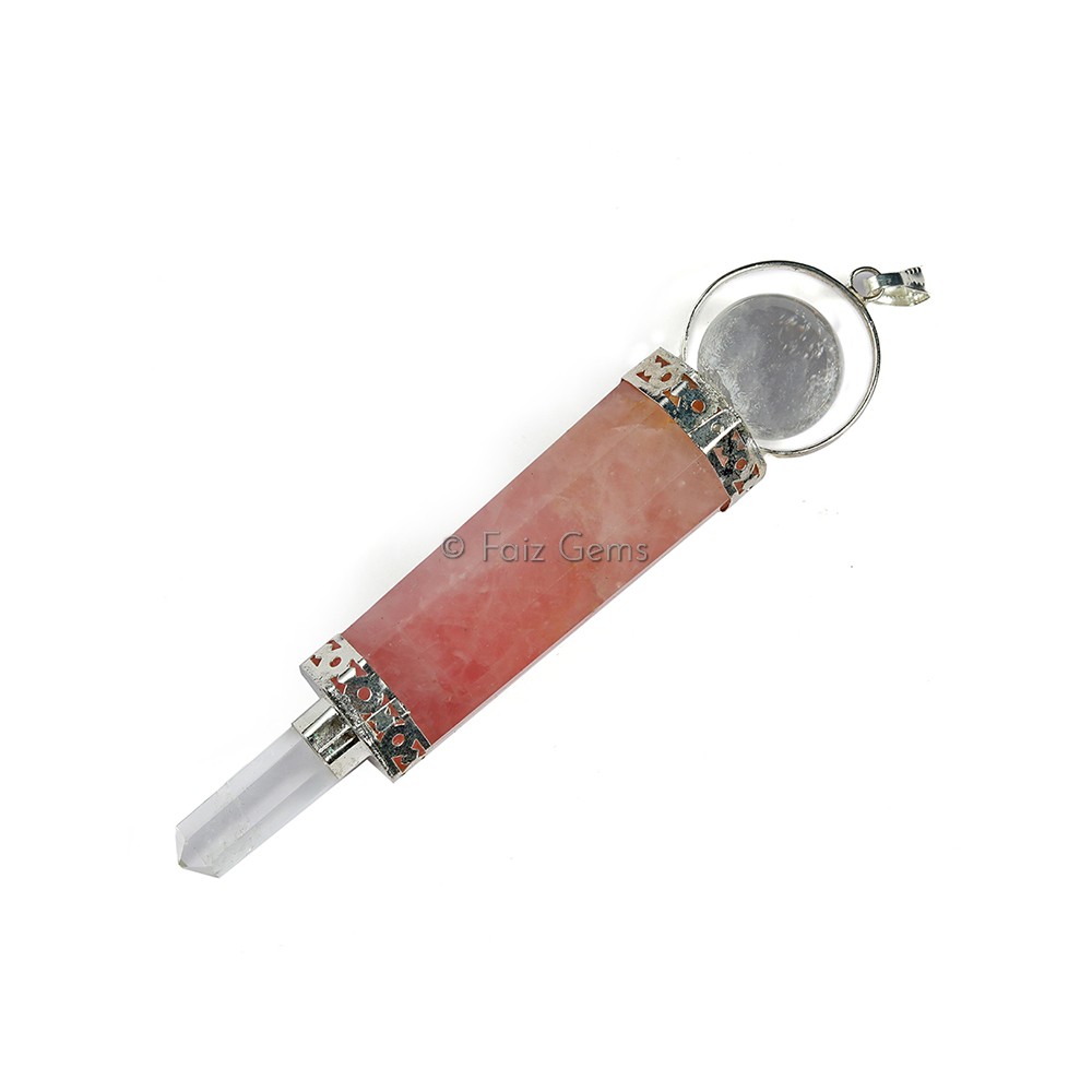 Rose Quartz Pencil Cap Pendulum