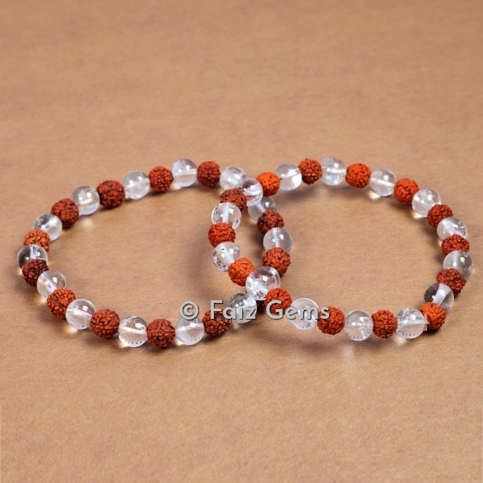 Rudraksha With Crystal Bracelets