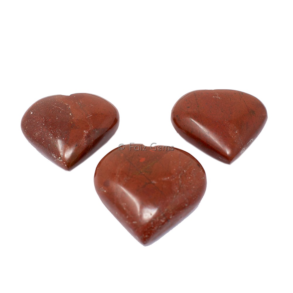 Red Jasper Hearts