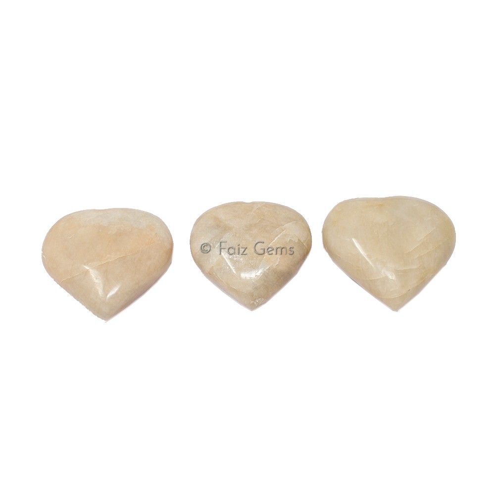 Cream Moonstone Hearts