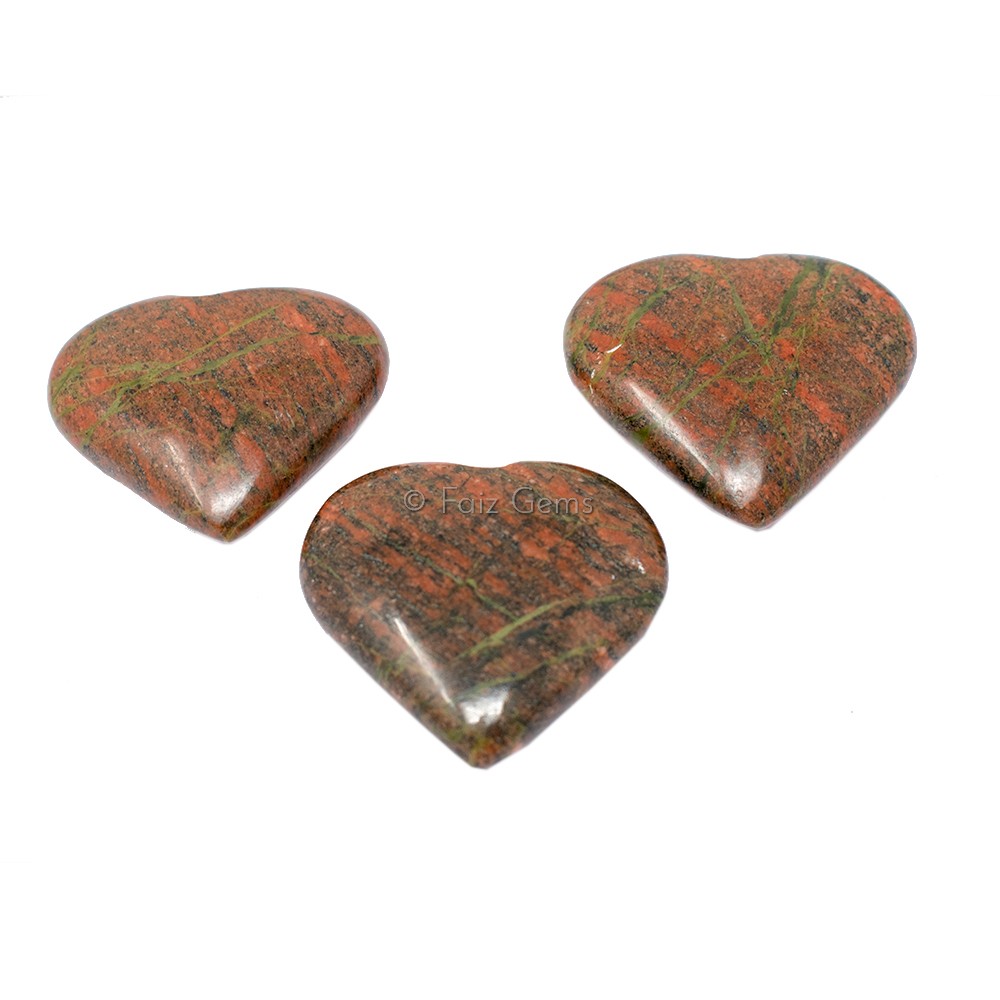 Unakite Hearts