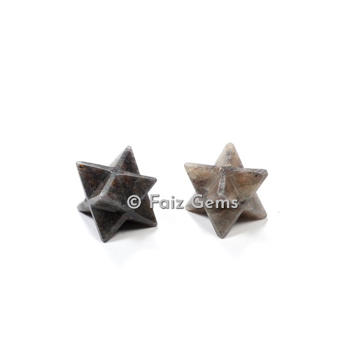 Grey Aventurine Merkaba Star
