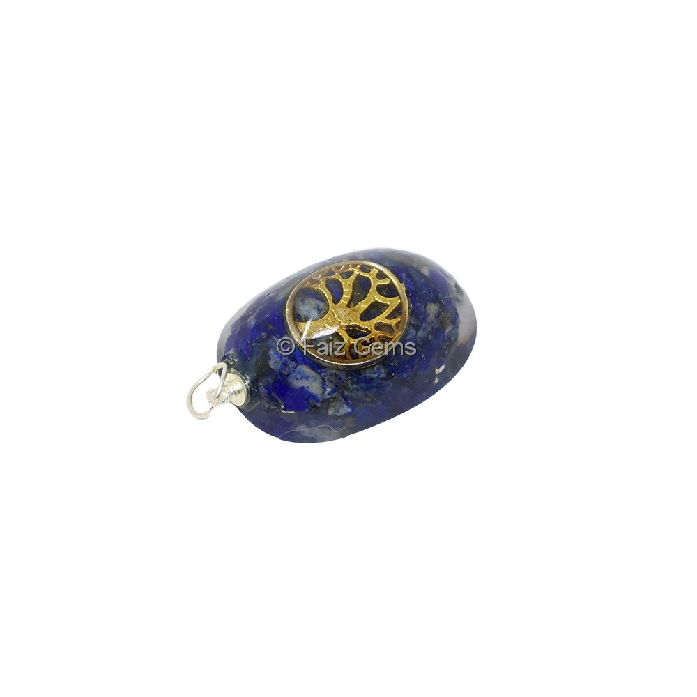 Lapis Lazuli with Tree Of Life Orgone Pendant