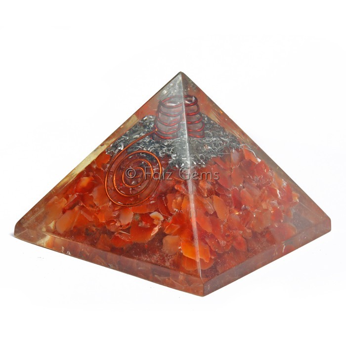 Carnelian  Orgonite Pyramid