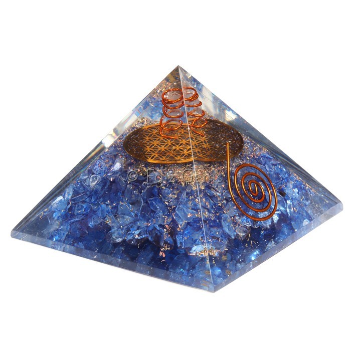 Blue Onyx Orgonite Pyramid