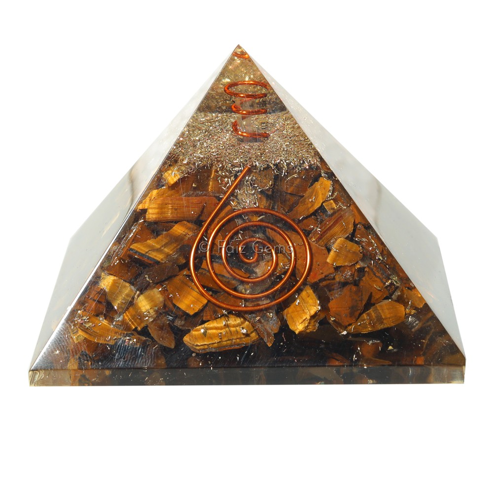 Tiger Eye Orgonite Pyramids