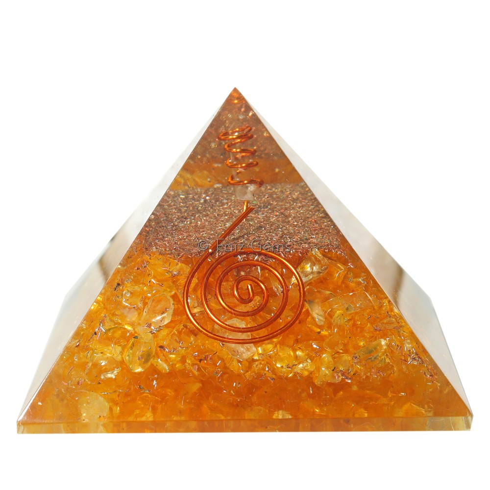 Citrine Orgonite Pyramids