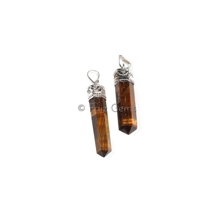 Tiger Eye Pencil Cap Pendants