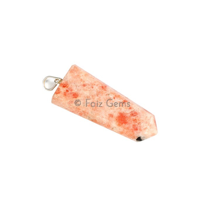 Sunstone Flat Pencil Pendants