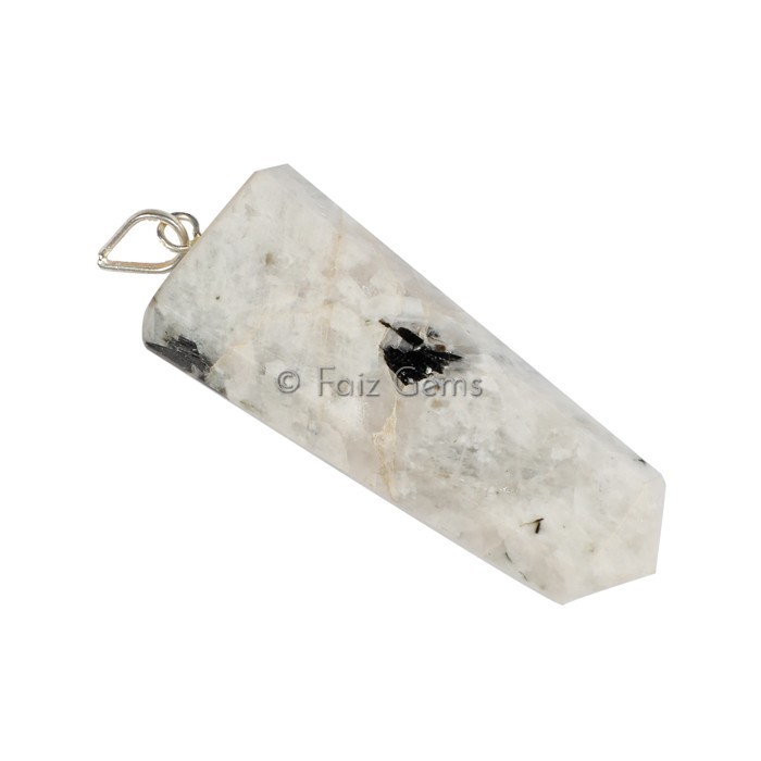 Rainbow Moonstone Flat Pencil Pendants