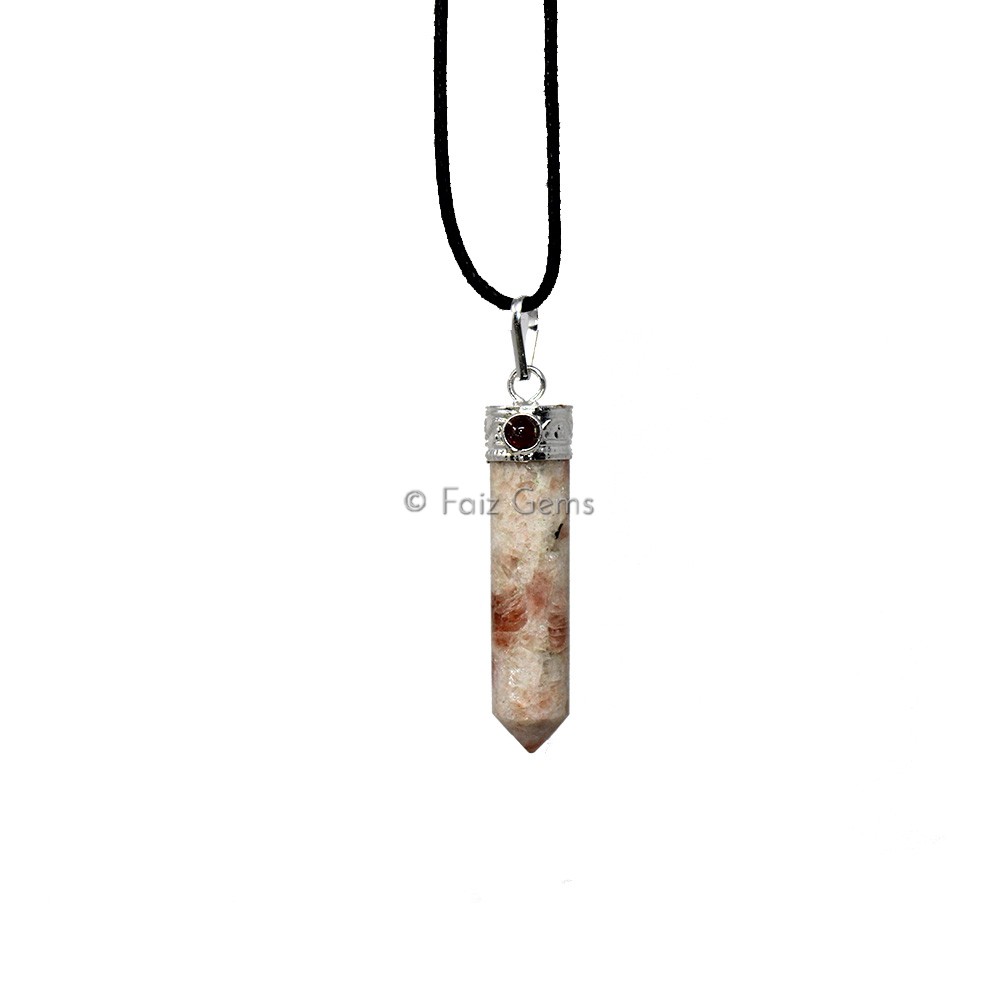 Sunstone Cap Pencil Pendants