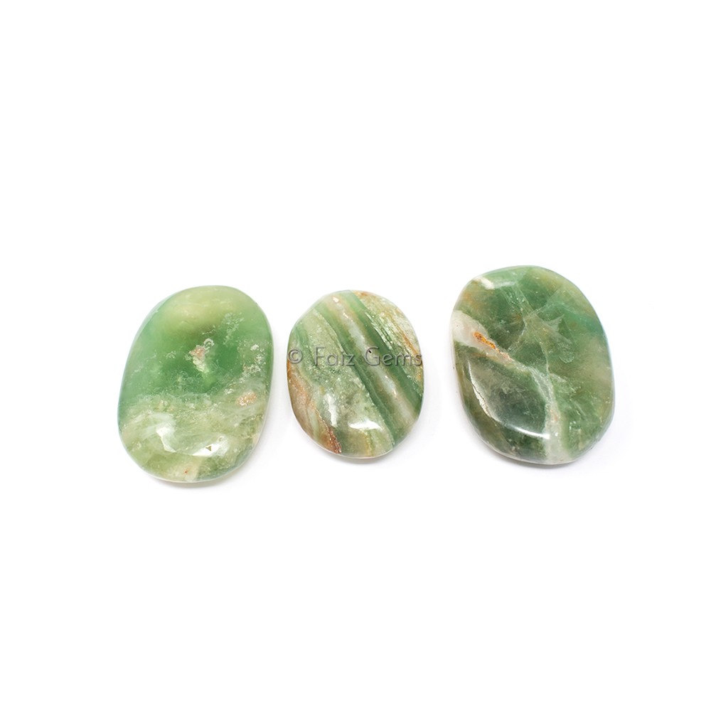 Green Fluorite Palm Stones