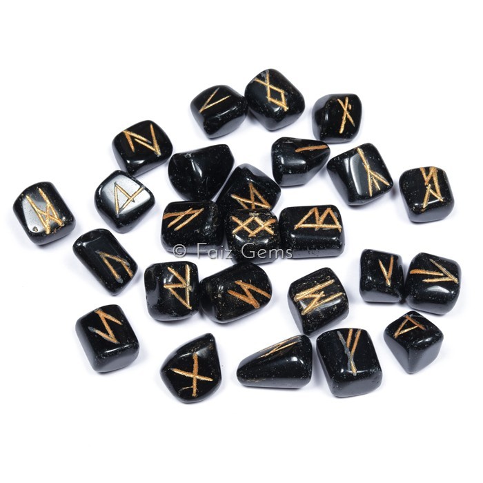 Black Tourmaline Rune Sets
