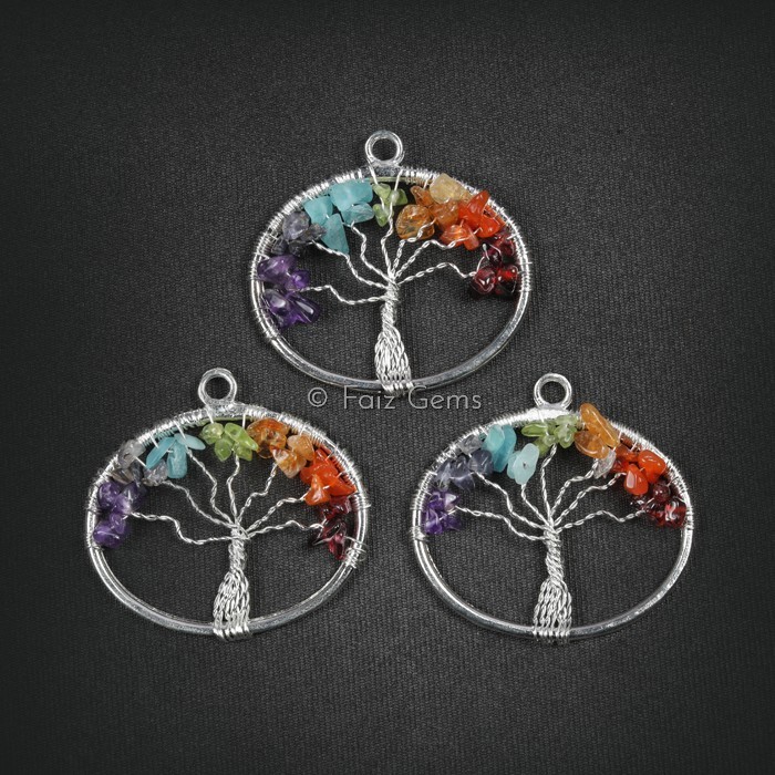 Round Shape Tree of Life Pendants