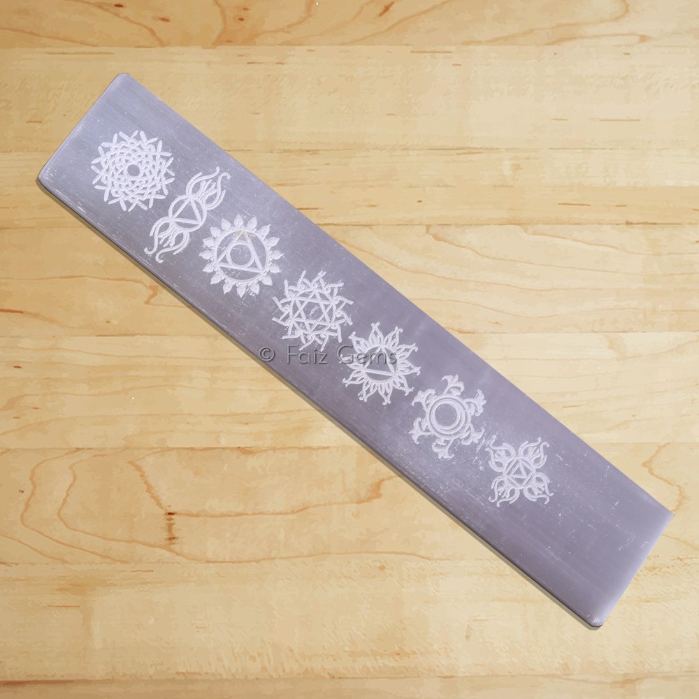 Selenite Chakra Wands Spiritual Vector