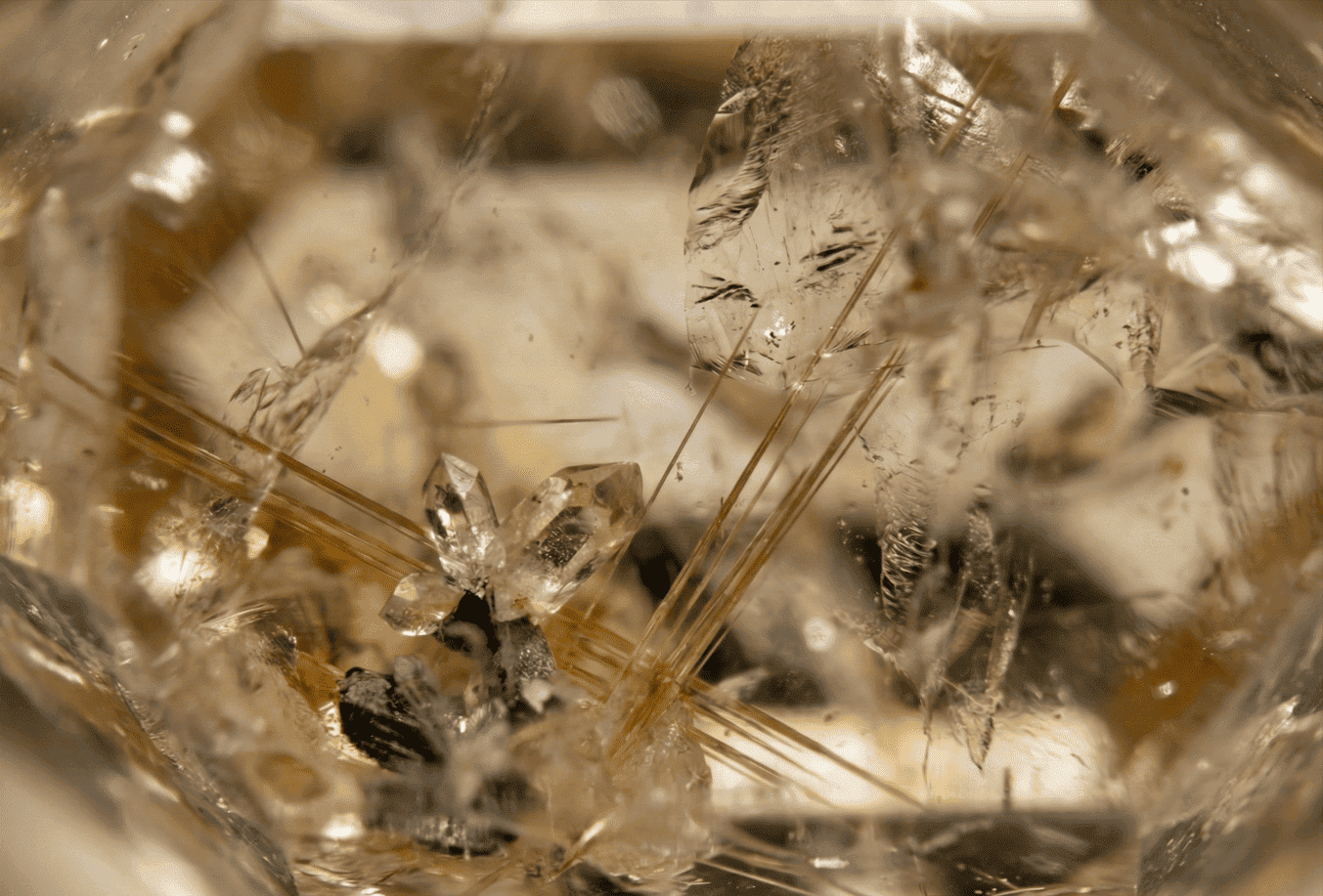 Macro photo showing natural stone inclusion - proof of authenticity